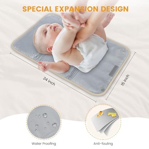 LOVEVOOK Diaper Bag Backpack,Diaper Tote Bag with Insulated Pockets,Baby Bag for Girl Boy with Changing Pad,Large Baby Diaper Bag with Pacifier Case,Anti-Theft Travel Backpack for Women - Thumbnail 5