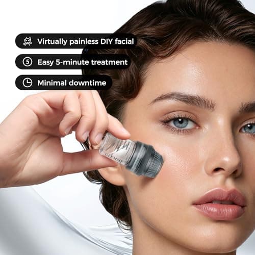 Micro Infusion System for Face Skin, Titanium Needle Cosmetic Stamp Hydra Microneedling Serum - Peptides & Hyaluronic Acid Serum for All Skin Types, 0.25mm Home Infusion Set - Thumbnail 5