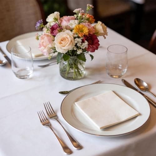 Kouorao White Cocktail Napkins - 600 Count Disposable Paper Napkins, 2-Ply 4.5 x 4.5 Inch Beverage Napkins Bulk for Dinner Wedding Bar Party and Everyday Use - Thumbnail 5