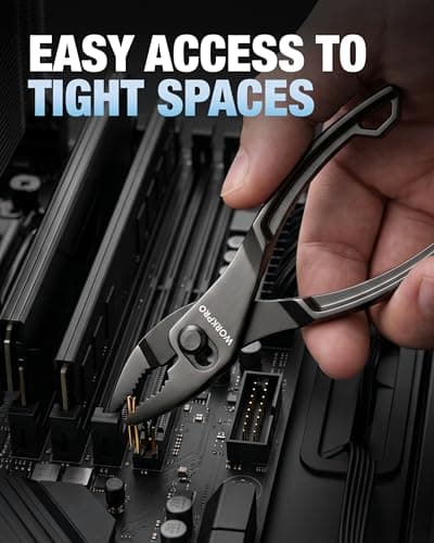 WORKPRO 4 Inch Slip Joint Pliers, High-Toughness Alloy Steel Adjustable Pliers with Two-Position Smooth Switch, Anti-Rust Coating, Pocket Pliers for Tight Spaces & Versatile Use - Thumbnail 6