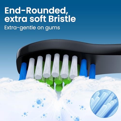 Harobey Replacement Toothbrush Heads 10 Pack Compatible with Bitvae Daily D2 Rechargeable Toothbrush, for D2 Toothbrush Heads Refills, Black - Thumbnail 4