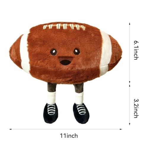 Stepxi Football Plush Pillow - Soft Rugby Sports Pillow Plush Football Stuffed Animal, Fun Football Gift for Teens & Sports Fans, Cool Room Decor - Thumbnail 2