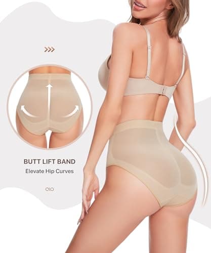 GYDEK Shapewear Tummy Control Panties-Lower Body Shaping Briefs Compression Underwear Low Rise Shapewear Girdle Panty for Women - Thumbnail 4