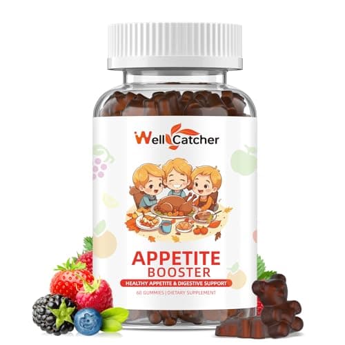 Wellcatcher Appetite Booster Gummies for Kids Adults: Picky Eater Vitamins Support Eat More Height Growth Gut Health & Nutritional Balance with Bromelain Hawthorn Zinc, Sugar Free 60CT - Image 1