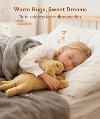 Dreamegg Microwavable & Weighted Stuffed Animal, Unscented Microwave Heating Pad for Period Cramps, 1.4 Lbs Puppy, Washable Cover, Realistic Hug, Cute Heatable Plushies, Gifts for Mother’s Day, Kids - Thumbnail 3