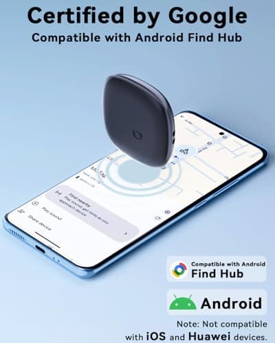 Android Tracker Smart Tags -4 Pack, Bluetooth Luggage Tracker Anti Lost Keys Finder/Item Locator with Holder Case Work with Google's Find Hub for Key, Backpack, Luggage, Wallet, Precise Position - Thumbnail 2