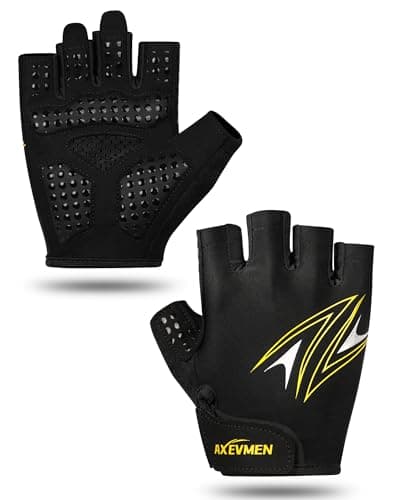 Cycling Gloves for Men/Women Bike Gloves -[6MM Gel Pad] Half Finger with Shock-Absorbing, Anti-Slip for Cycling, Workout, Gym, Training, Weight Lifting, Outdoor, Dirt Bike, Mountain Bike, Riding,Gym