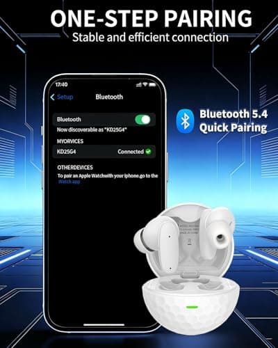 KDYNIX True Wireless Earbuds, Bluetooth 5.4 Headphones with Dual ENC ANC Noise Canceling, 13mm Drivers for Deep Bass Stereo, IPX7 Waterproof, 18H Playtime, USB-C Charging Case for iPhone Android - Thumbnail 2