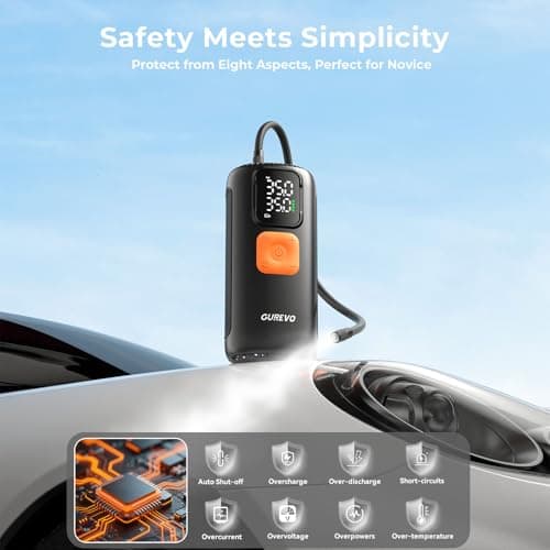 Tire Inflator Portable Air Compressor, 160 PSI Digital Tire Pump with Auto Shut-Off – Car, Truck, Motorcycle, Bicycle & Sports Ball Air Pump - Thumbnail 5