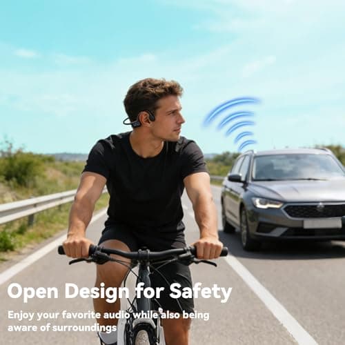 sunvito Bone Conduction Swimming Headphones, IPX8 Waterproof Open Ear Headphones with 8GB MP3 Player, Bluetooth 5.4 Wireless Headphones for Swimming, Pool Training & Underwater Sports, Black - Thumbnail 4