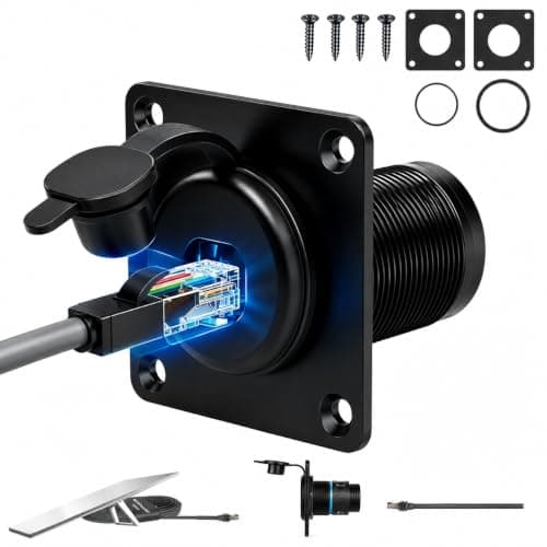 All-Aluminum Waterproof RJ45 Pass Through Wall Socket for Starlink Gen3/ Gen4