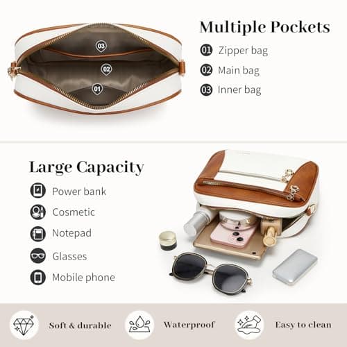 Makes Crossbody Purse for Women Small Crossbody Bags Trendy Vegan Leather with Adjustable Shoulder Strap - Thumbnail 4