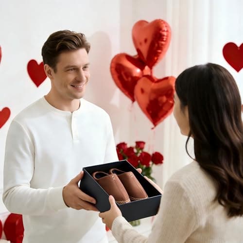 GOEWY Mens Moccasin Slippers with Memory Foam Indoor Outdoor House Shoes Non-Slip Men's Slipper Warm Comfy Slippers for Men Gifts for Men Him Dad Coffee 9 10 - Thumbnail 2