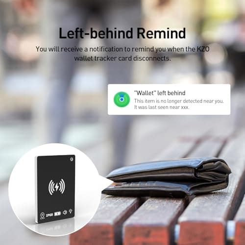 Wallet Tracker Card Rechargeable Smart Tracking Card Tag, Works with Apple Find My APP (iOS Only), Wireless Charge, IP68 Waterproof, for Keys, Luggage, Passports, Backpacks, 1 Pack - Thumbnail 5