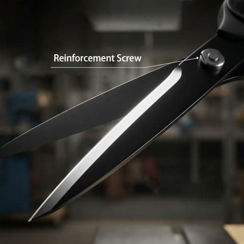 LZBWOL Sharp Scissors All Purpose, Heavy Duty 10" Scissors for Office, Soft Comfort Grip for paper Craft - Black - Thumbnail 4