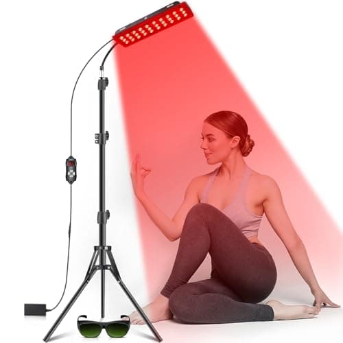Red Light Therapy Lamp, Infrared Light Therapy with Stand - 660nm Redlight and 850nm Near Infrared Light Device for Body Pain Relief Skin Care - Image 1