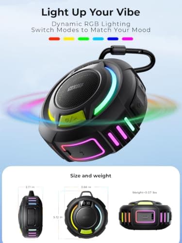 havit Bluetooth Shower Speaker IP67 Waterproof Portable Speakers Wireless - Thumbnail 6