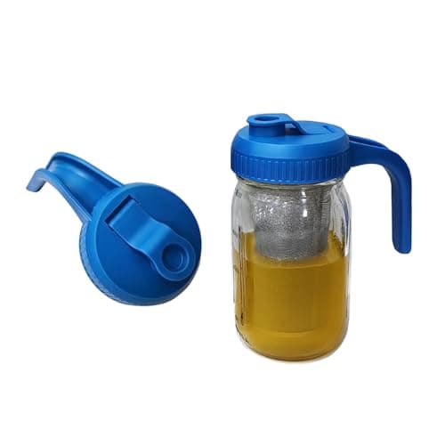 Mason Jar Pour Caps, Wide Mouth Leak Proof Lids for 64oz Mason Jars, 6 Pack (Jars Not Included，No ice bucket included) - Thumbnail 6