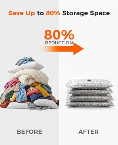 18pcs Vacuum Seal Bags for Clothing Travel, Cordless Pump, Carry-on Size Compression Packing Bags, 4000Pa Suction & 2000mAh Battery, Vacuum Storage Bags for Clothes, Luggage, Suitcase, Space Saver - Thumbnail 6