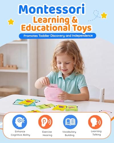 Aullsaty Toddler Toys Talking Flash Cards for 1 2 3 4 5 6 Year Old Boys and Girls, Autism Sensory Toys for Autistic Children, Learning Educational Montessori Speech Therapy 248 Sight Words Kids Gifts - Thumbnail 6