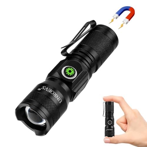 UNROEVS Rechargeable Mini Flashlight with Magnet,Pocket Flashlights High Lumens with Clip,1200 Lumens Compact LED Small Light and Long Range,EDC Flash Light for Everyday Carry. - Image 1