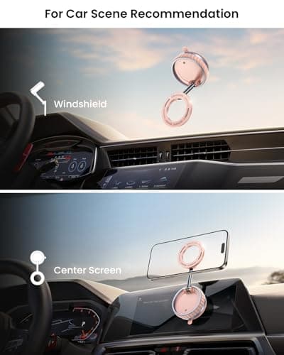 2026 Upgraded Vacuum Suction Cup Phone Mount for Magsafe [109+LBS Strongest Suction], 360° Adjustable Foldable Vacuum Magnetic Phone Holder for Car [24 N55 Stronger Magnets], for iPhone 17/16/15/14/13 - Thumbnail 2