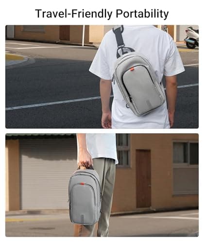 Syntech Carrying Case Compatible with Steam Deck OLED/ROG Ally X/ROG Xbox Ally X/Legion Go S/Nintendo Switch 2/PS Portal, Portable Travel Sling Bag for Consoles & Accessories with Large Storage, Gray - Thumbnail 6