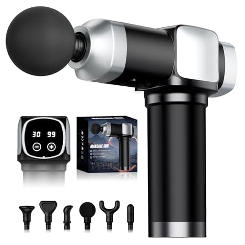 COOJOK® Massage Gun Deep Tissue, Handheld Electric Muscle Massager with 6 Massage Heads, 30 Speed Levels, Percussion Massager Gun for Pain Relief, Back Massager for Athletes Men Women - Image 1