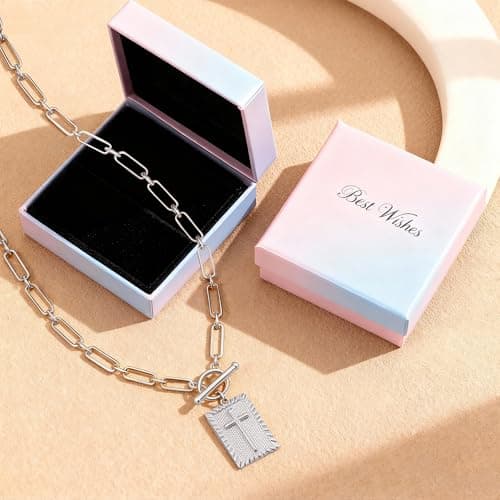 YBNGSMK Cross Necklace for Women Silver - Christian Gifts for Women, Stylish Necklaces for Faith-Inspired Jewelry Lovers - Thumbnail 3