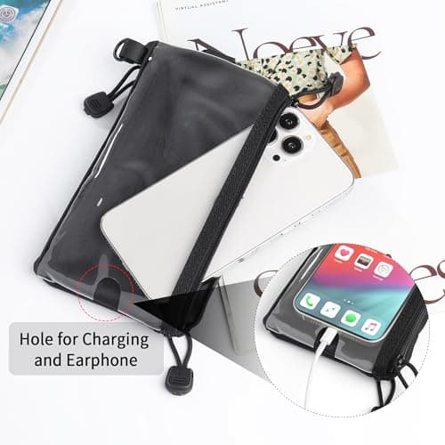 SHOMICO Small Crossbody Bags for Women, Faux Leather Cell Phone Purse Crossbody, Cross Body Purse with Touchable Clear Phone Window & Charging Port, Purses with Khaki Adjustable Crossbody Strap - Thumbnail 4