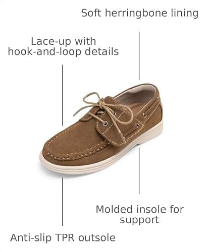 DREAM PAIRS Boys Dress Shoes Boat Shoes Slip on Loafers Casual School Shoes (Toddler/Little Kid/Big Kid),Size 12 Little Kid,Camel,KKUMLS2502 - Thumbnail 3