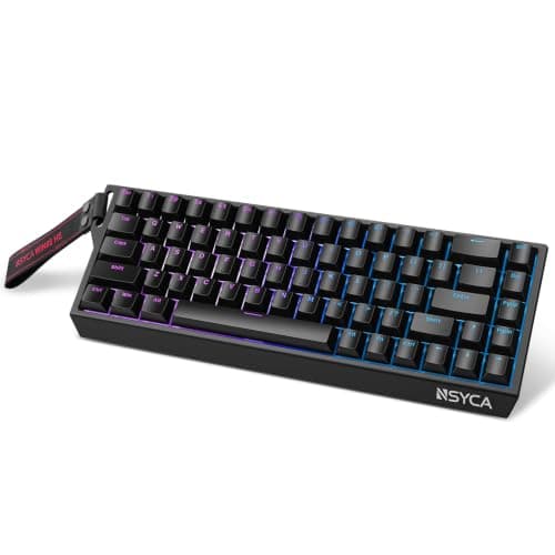 NSYCA WIN68 HE Hall Effect Keyboard, Rapid Trigger Magnetic Gaming Keyboard, 8000Hz Polling Rate, DKS & SOCD, 0.01mm Adjustable Actuation, RGB PBT Keycaps, 60% Wired Keyboard for FPS Gaming PC & Mac