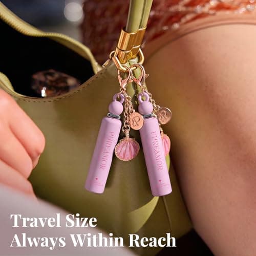 PUREAMOR Pheromone Perfume for Women, Balboa Rosa 2-Pack Keychain Perfume – Romantic Floral Scent with Rose, Lychee & Cashmere, Long Lasting Eau de Parfum, 0.07 oz / 2 ml Each - Thumbnail 2