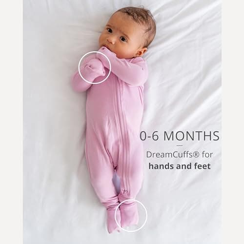Dreamland Baby Bamboo Viscose Baby Pajamas (0-24 months). Ultra Soft Viscose Sleepers with 2-Way Zipper, Mitten & Foot Cuffs. Mom-Owned US Business, Premium Materials - Thumbnail 2