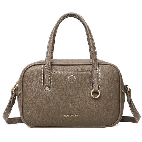 BOSTANTEN Small Crossbody Bags for Women Vegan Leather Purse Top Handle Shoulder Handbags with Adjustable Strap, Coffee - Image 1