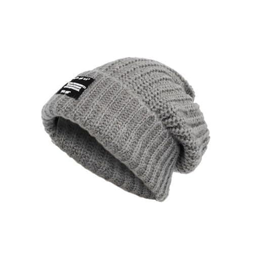 BSHITWO Knit Beanie for Women, Winter Hat Anti Frizz Stretch Warm Cap for Ski Daily Gifts, Gray - Image 1