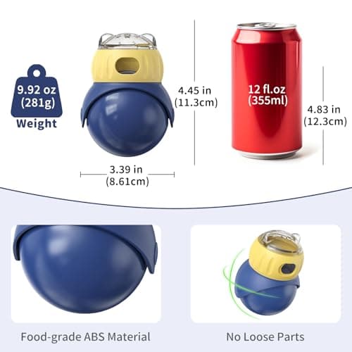 JoyBruko Interactive Cat Toys Treat Puzzle - for Indoor Cats Weight Loss Wobble Tumbler Feeder Food Dispenser, Fun Sliding Rolling, Enrichment Portion Control Slow Feeder for Kittens & Adult Cats - Thumbnail 6