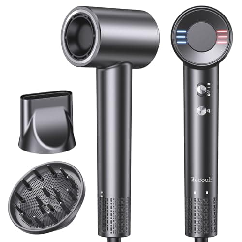 Dual Voltage Travel Hair Dryer, 170,000 RPM High-Speed Blow Dryer for Fast Drying,500M Ionic Hairdryer with Diffuser for Women & Men,Thermo-Control & Lightweight,Quiet,European International 100-240V - Image 1