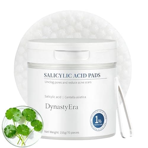 Exfoliating Toner Pads for Face & Body, Gentle for Sensitive Skin, 1% Salicylic Acid, Pore Cleansing & Smoothing, with Cica & Hyaluronic Acid, 70 Count - Image 1