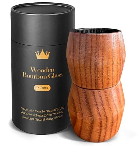 The Original Charred Wooden Bourbon Drinking Glass, Bourbon Gifts for Men