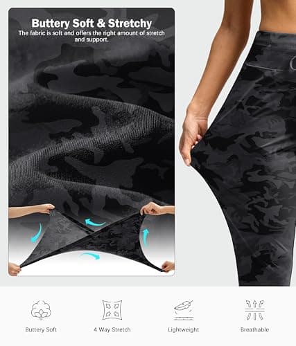 G Gradual Womens Pants High Waisted Golf Pants 2 Deep Pockets 7/8 Ankle Joggers for Athletic Travel Casual Lounge Work, Grey Camo, Medium - Thumbnail 5
