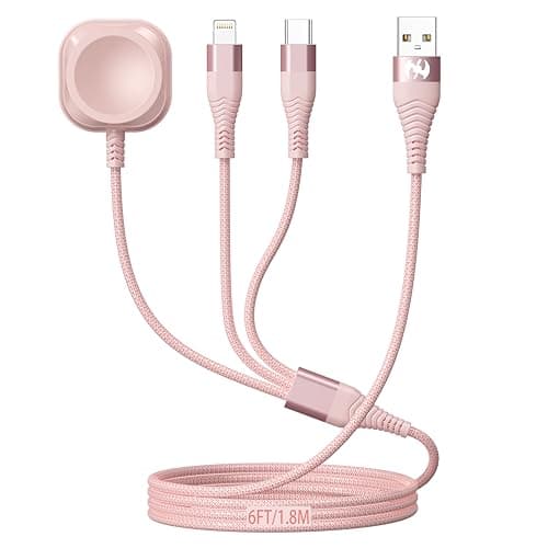 Apple Watch Charger 6FT Multi Charging Cable Travel Essential Nylon Braided