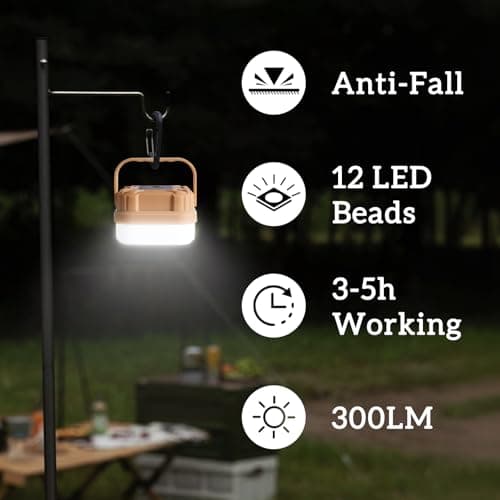 4 Packs Rechargeable Camping Lights LED Camping Lantern, 300LM, 3 Light Modes, Portable IP53 Waterproof Tent Lights for Camp, Outdoor,Hiking, Fishing,Emergency Outage - Thumbnail 3