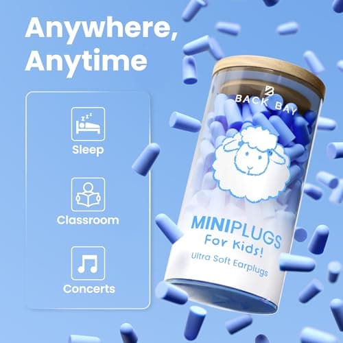 MiniPlugs - Earplugs for Kids, Skin-Safe Lab Tested Extra Small Ear Plugs for Kids, Children's Ear Plugs for Sleeping, Slim Fit Toddler Earplugs for Noise Reduction, Sensory, Child Concert Protection - Thumbnail 3