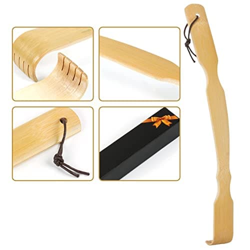 WARMLIFE Back Scratcher, 2 Pack Back Scratcher for Men & Women, 17 Inch Curved Long Handle Bamboo Backscratchers for Adults, Ideal Gifts for Mom and Dad - Thumbnail 3