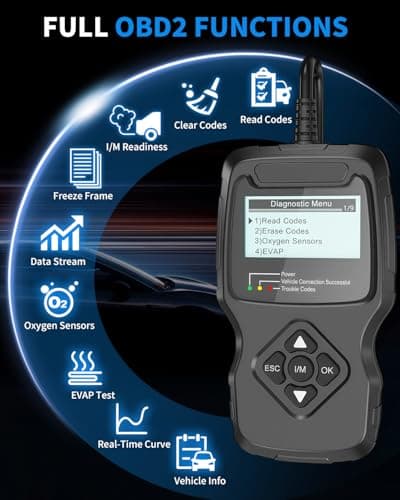 Car OBD2 Scanner, OBD2 Scanner Diagnostic Code Reader Tool with I/M Readiness, Data Stream, Battery Tester, Check Engine Light with Reset, OBDII/EOBD Car Diagnostic Scanner for All Vehicles After 1996 - Thumbnail 2