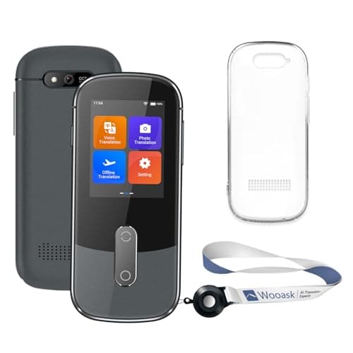 Wooask Language Translator Device, AI Translator Device W09 No WiFi Needed, Two Way Real Time Translator with 144 Languages, Voice/Offline/Photo Translation for Travel, Business, Learning (Grey) - Image 1