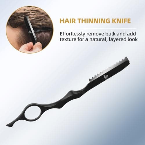 ETHTXE Professional Hair Cutting Scissors, 6.5" Barber Scissors Stainless Steel Salon Thinning Shears, Multifunctional Straight Shears for Home, Salon, and Barber Use – Ideal Gift for Family & Friends - Thumbnail 4