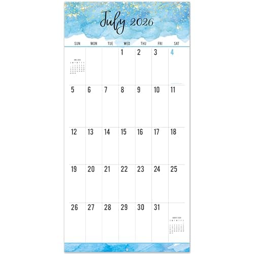 Calendar 2026-2027 - Wall Calendar 2026-2027, 18-Month Monthly Wall Calendars, Jul. 2026 - Dec. 2027, Large Print Big Grid Wall Calendar 2026, 12" x 24" (Open), Big Calendar, Thick Paper