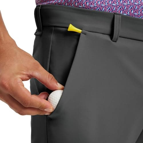 M MAELREG Golf Pants for Men 30-34 Inch Inseam 4-Way Stretch Quick Dry Lightweight Business Casual Golf Pants Dark Grey - Thumbnail 4